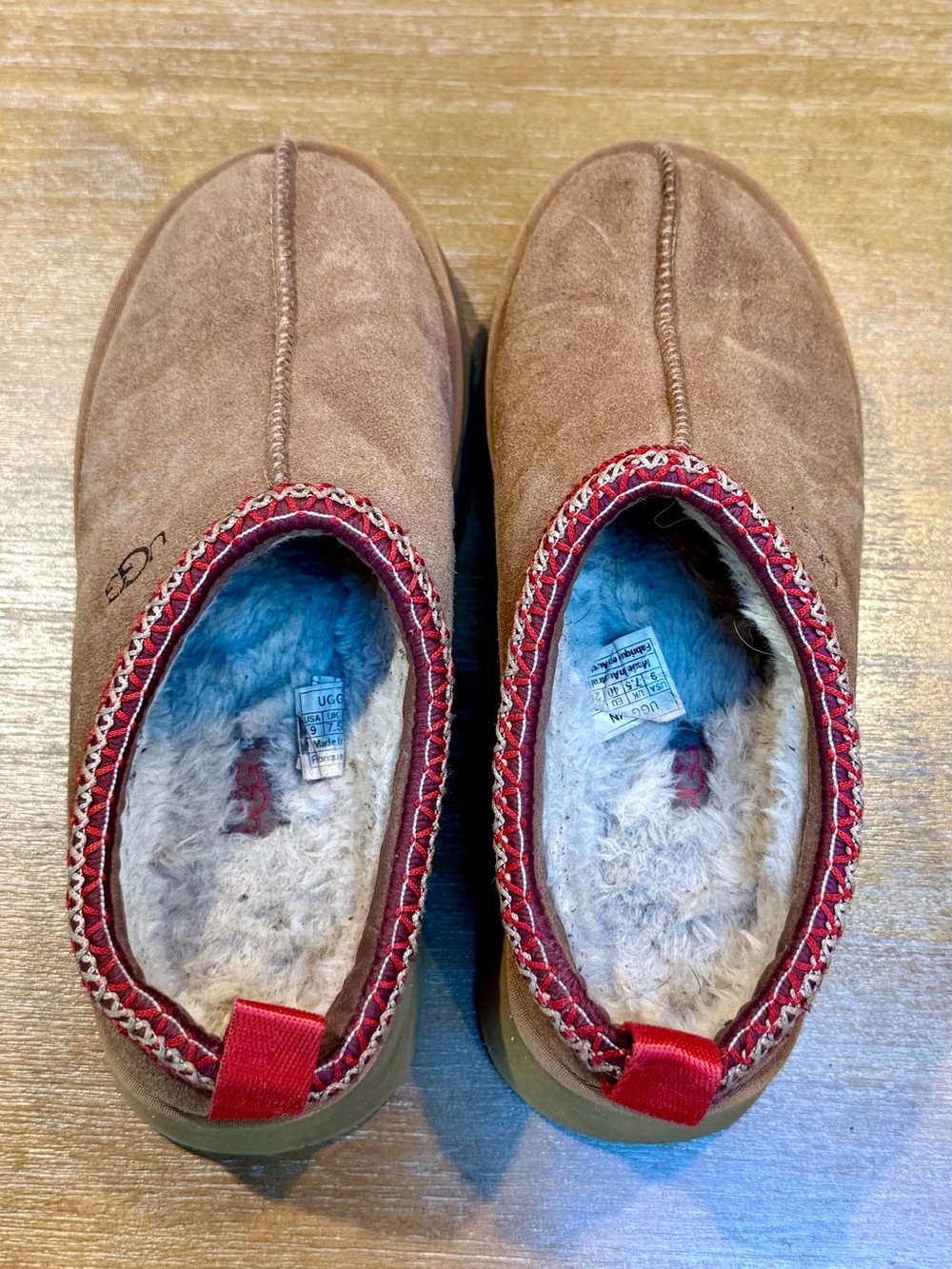 UGG Women’s Taz II Platform Slipper Chestnut Suede Shearling Lined Sz 9 - Picture 3 of 9